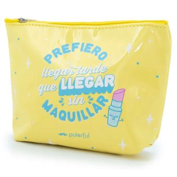Necessaire Amarelo "Prefiero Llegar Tarde"
