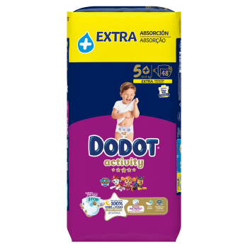 Fraldas de absorção extra tamanho 5+