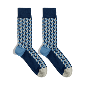 Meias 3D Square Shapes Socks