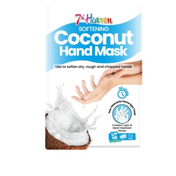 Máscara hidratante de coco para as mãos