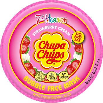 Chupa Chups Máscara Facial de Bolhas Creme de Morango