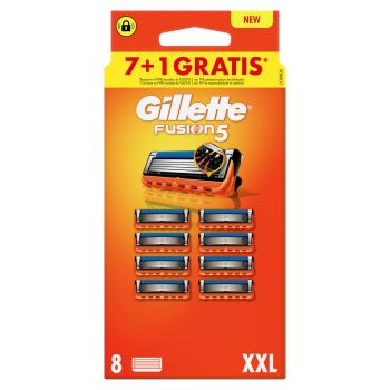 Gillette Fusion5 Pack Poupança 7+1 Recargas para Máquinas de Barbear