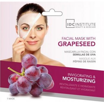Máscara facial de grainhas de uva