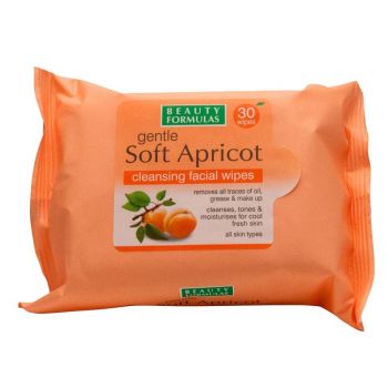 Toalhetes faciais de limpeza com alperce