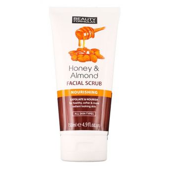 Esfoliante facial de mel e amêndoa