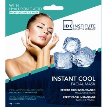 Máscara facial com ácido hialurónico e efeito frio