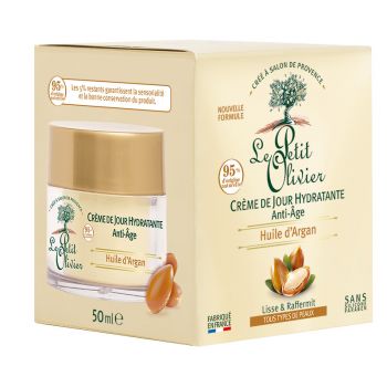 Creme de dia anti envelhecimento com óleo de argão