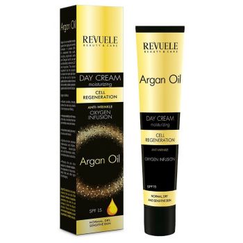 Creme de dia facial com óleo de argão