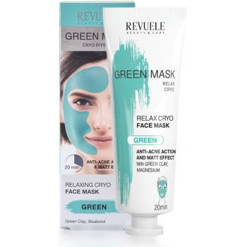 Máscara Facial Anti-Acne Efeito Crio Verde