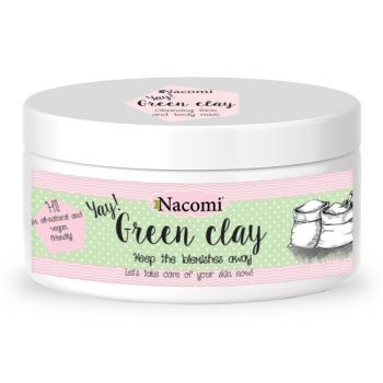 Máscara facial e corporal de argila verde