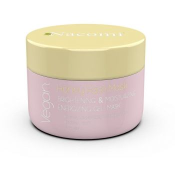 Máscara iluminadora e hidratante facial em gel de mel
