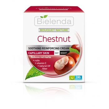 Creme facial calmante de castanha