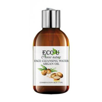 Água de cleansing para o rosto com óleo de argão