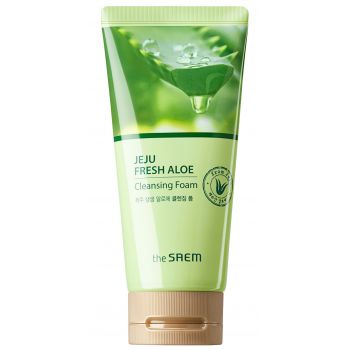 Espuma de limpeza com jeju fresh aloe