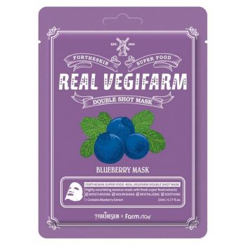SUPER FOOD REAL VEGIFARM Máscara Facial de Arandano