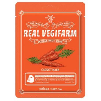 SUPER FOOD REAL VEGIFARM Máscara facial de cenoura