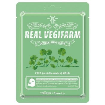 SUPER FOOD REAL VEGIFARM Máscara Facial da Centella Asiatica