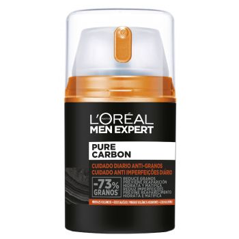 L´Oréal Men Expert Pure Carvão Cuidado Diário Carvão Ativo anti-boburlhas para homem