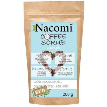 Esfoliante corporal de café e coco seco