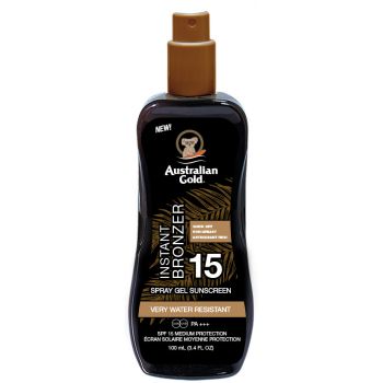 Instant Bronzer Gel em Spray Protetor SOLAR com autobronzeador