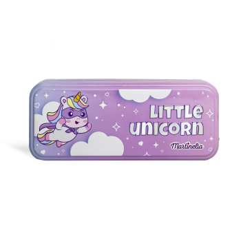Caixa de metal Little Unicorn 3 níveis Caixa de maquilhagem para crianças