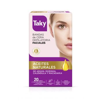 Tiras de cera depilatória facial