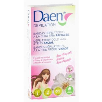 Cera Fria Rosa &amp; Rose Tira de Depilação Facial Depilatória