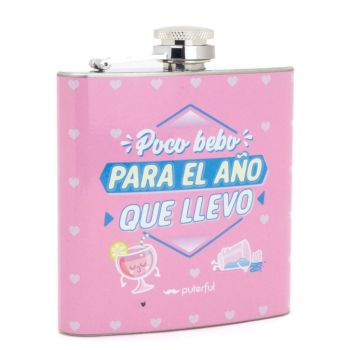 Frasco de alumínio "Não bebo muito para o ano que tive".