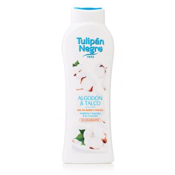 Algodão e gel de talco