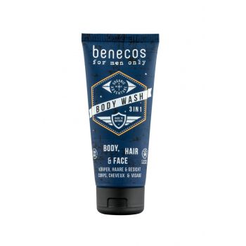 Benecos For Men Body Wash para Rosto Corpo e Cabelo para homem