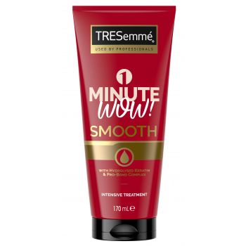 Máscara intensiva de 1 minuto para alisar a keratin