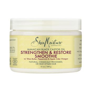 Strengthen &amp; Restore Smoothie Styling Cream Óleo de rícino preto da Jamaica