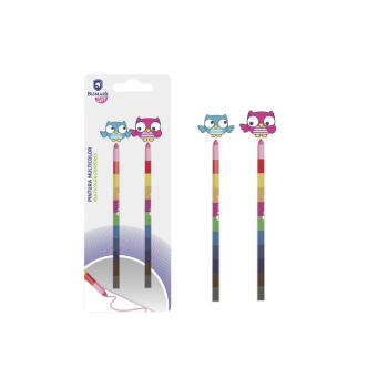 Conjunto Lápis Multicolor Mochos