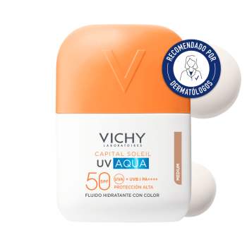 Capital Soleil UV Aqua Fluido Hidratante SPF50 tom médio