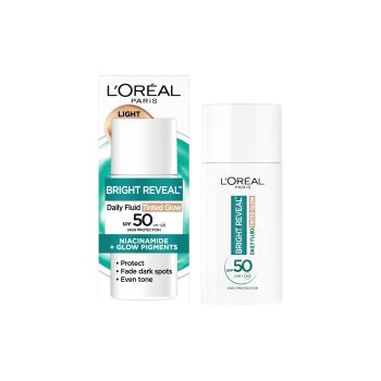 Bright Reveal Fluido Diário com Cor e Niacinamida SPF50