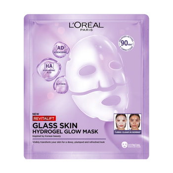 Máscara facial de hidrogel iluminador Revitalift filler em vidro