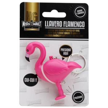 Porta-chaves Flamingo com Luz e Som
