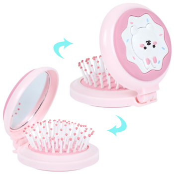 Escova com Espelho de Bolso Kawaii