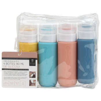 Pack Frascos Silicone Com Bolsa