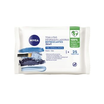 Toalhetes desmaquilhantes refrescantes 3 em 1 Pele normal/mista