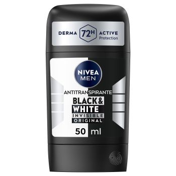 Men Black & White Invisible Original Desodorizante Stick