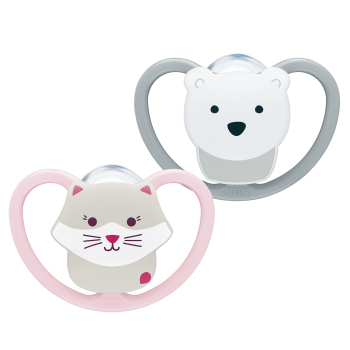 Chupeta Perfect Match Air Gato/Urso Silicone 18-36 Meses