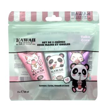 Conjunto Kawaii Creme de Mãos e Cuidado de Unhas