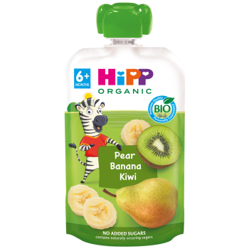 Pouche 100% Frutas: Pera, Banana e Quivi BIO