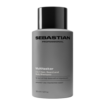Multitasker Champô 3-em-1 para Homem Cabelo, Barba e Corpo