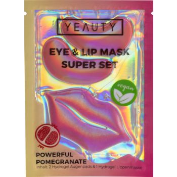 Powerful Pomegranate Kit Patches para Olhos e Lábios 
