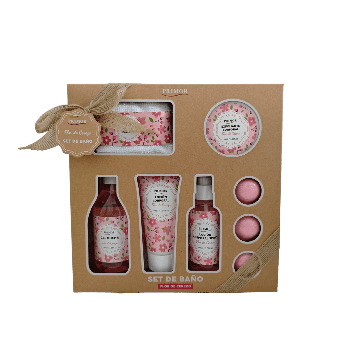 Coffret de Banho 8 Peças Flor de Cerejeira
