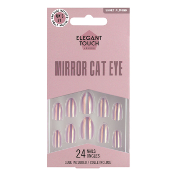 Unhas Postiças Gel Finish Mirror Cat Eye