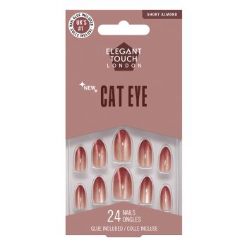 Unhas Postiças Cat Eye Glittering Chestnut