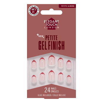 Unhas postiças Petite Gel Finish Red Tips Edição Limitada